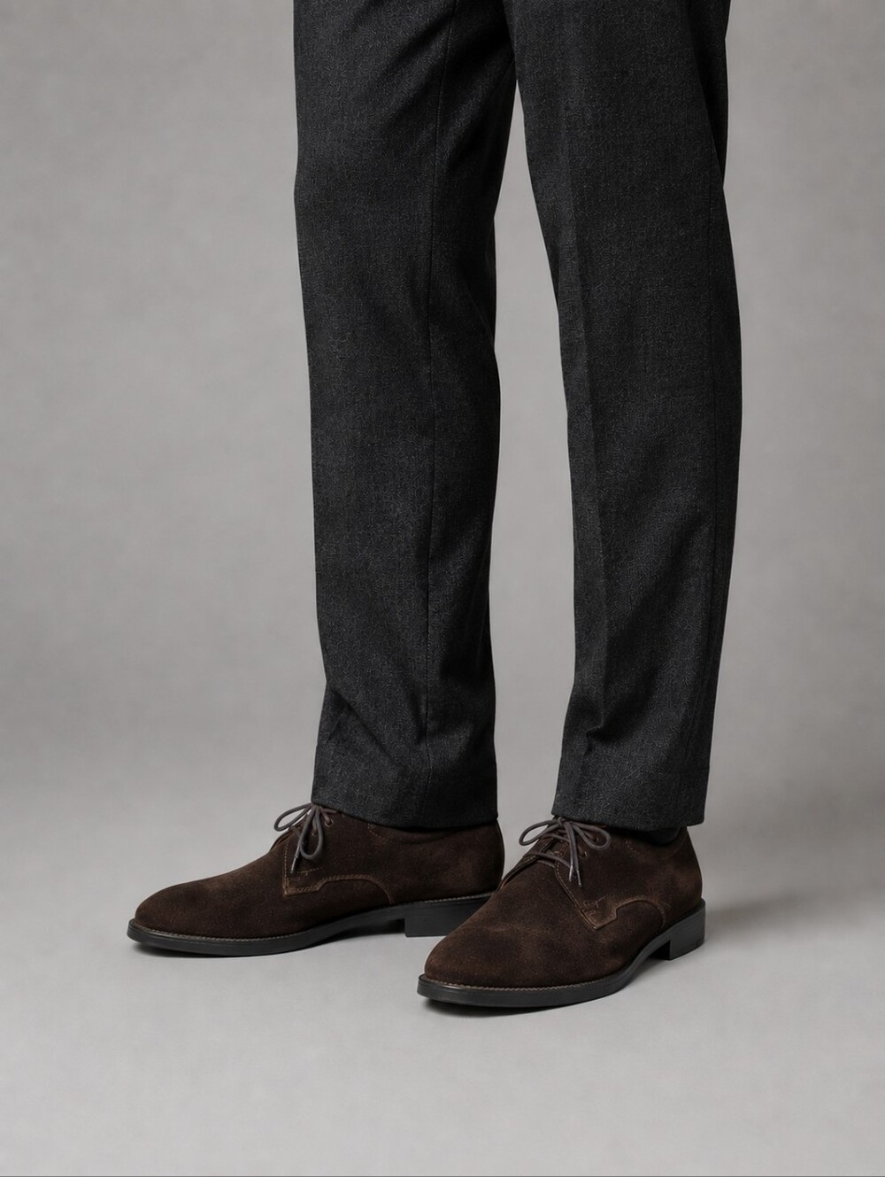 Salvatore Ferragamo Dark Brown Suede Derby Oxford Shoes Men's 7.5 D